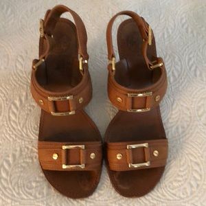 Tory Burch Leather wedge sandals